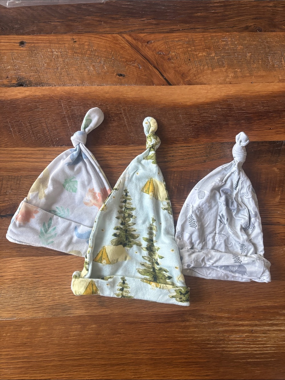 Milkbarn Neutral Woodland Knot Baby Hat - Soft Cotton Accessory lot of 0-3 month